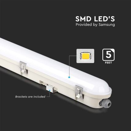 LED technikai fénycsöves lámpatest vészhelyzeti modullal EMERGENCY LED/48W/230V 6500K 150cm IP65