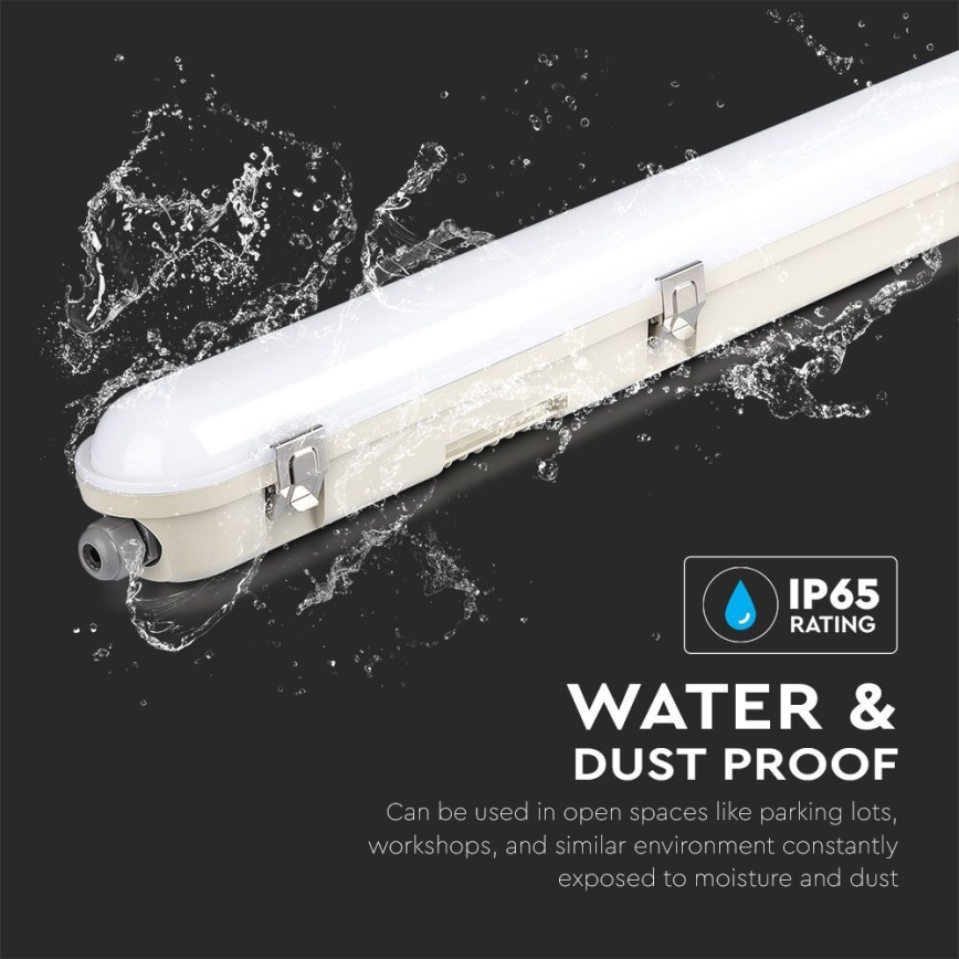 LED technikai fénycsöves lámpatest vészhelyzeti modullal EMERGENCY LED/48W/230V 6500K 150cm IP65