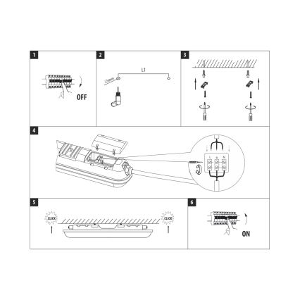 LED műszaki fénycsöves lámpatest LED/18W/230V 4200K 60 cm IP65