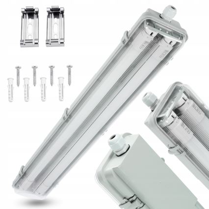 LED műszaki fénycsöves lámpatest T8 2xG13/10W/230V 6000K 60 cm IP65 fehér