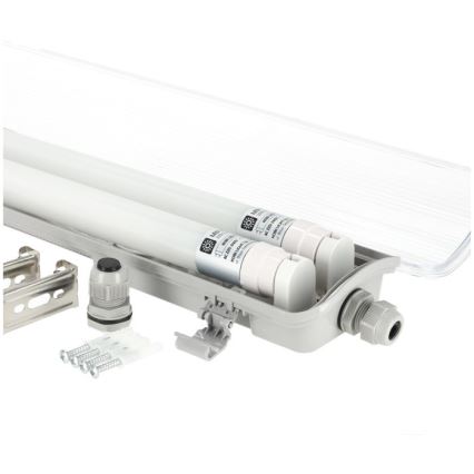 LED műszaki fénycsöves lámpatest T8 2xG13/18W/230V 6500K IP65 127 cm