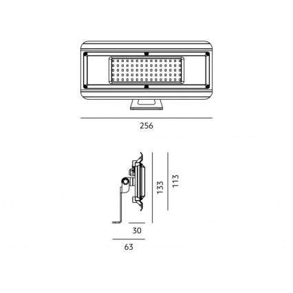 LED Műszaki lámpatest 4 az 1-ben MULTILUXO LED/50W/230V 4000K IP65 25,6 cm