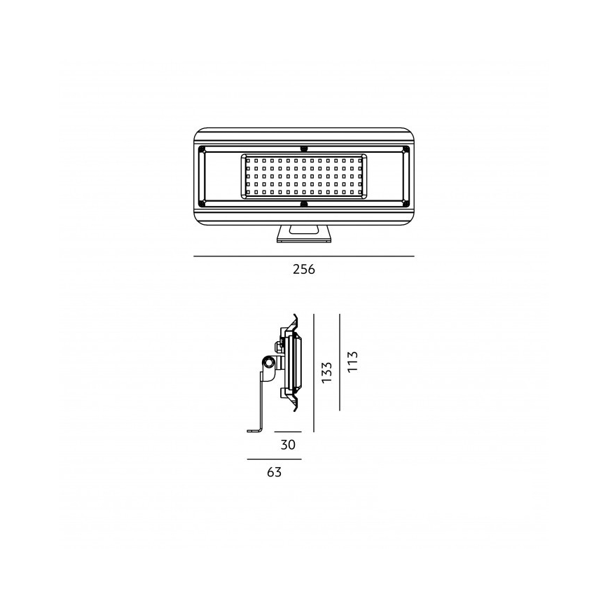 LED Műszaki lámpatest 4 az 1-ben MULTILUXO LED/50W/230V 4000K IP65 25,6 cm