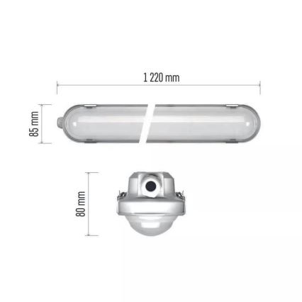 LED fényerőszabályozható műszaki világítótest vészvilágítási modullal EMERGENCY LED/24/29/34/38W/230V 4000/6500K 122 cm IP66