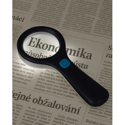 LED nagyító 3× nagyítás, LED háttérvilágítással, 3 W, 2× AAA, IP22