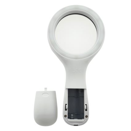 LED nagyító 3× nagyítás, LED háttérvilágítással, 3 W, 2× AAA, IP22