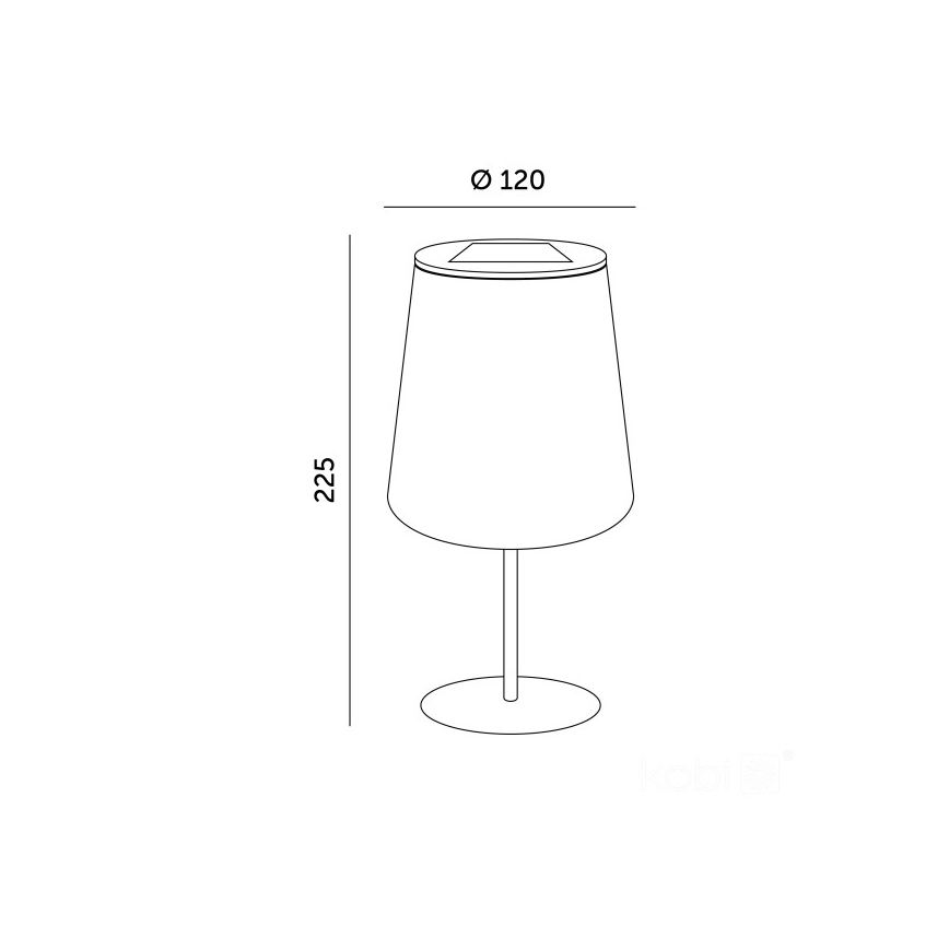LED napelemes asztali lámpa LUVETRA LED/1xAA 4000K IP44 200 mAh fekete