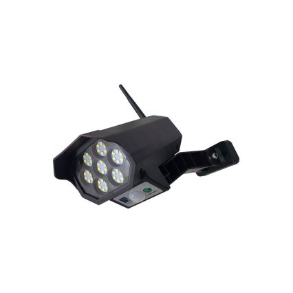 LED napelemes biztonsági kamera makett érzékelővel LED/3,7V 1200 mAh IP44 fekete + távirányító