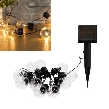 LED napelemes dekorációs fényfüzér LED/1,2V 300 mAh 3,8 m IP44