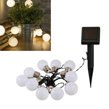 LED napelemes dekorációs fényfüzér LED/1,2V 300 mAh 3,8 m IP44