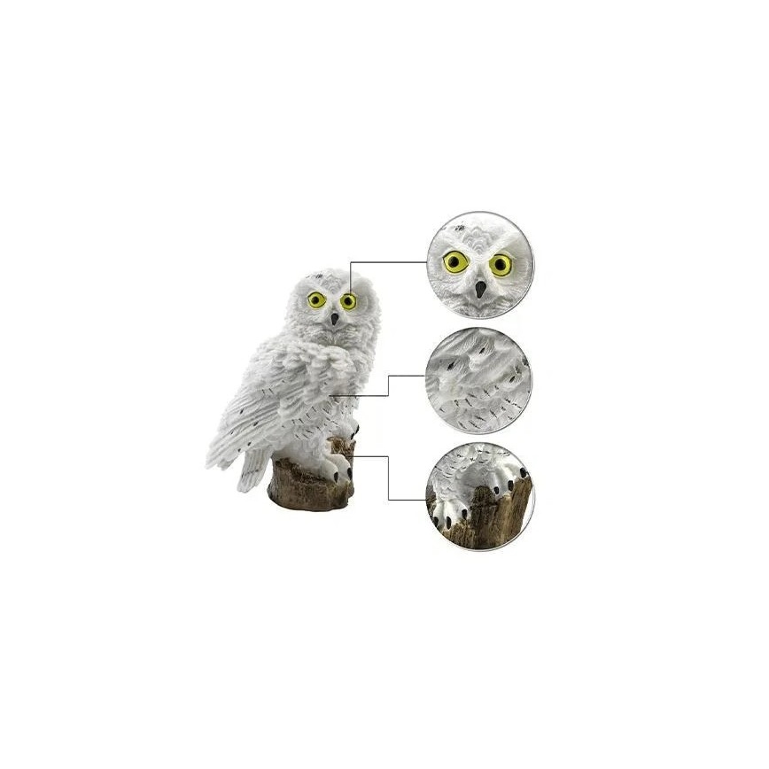 LED napelemes dekorációs lámpa szenzorral, 6xLED/1,2V, 3000K (meleg fehér), 40 cm, 600 mAh, IP44 — bagoly