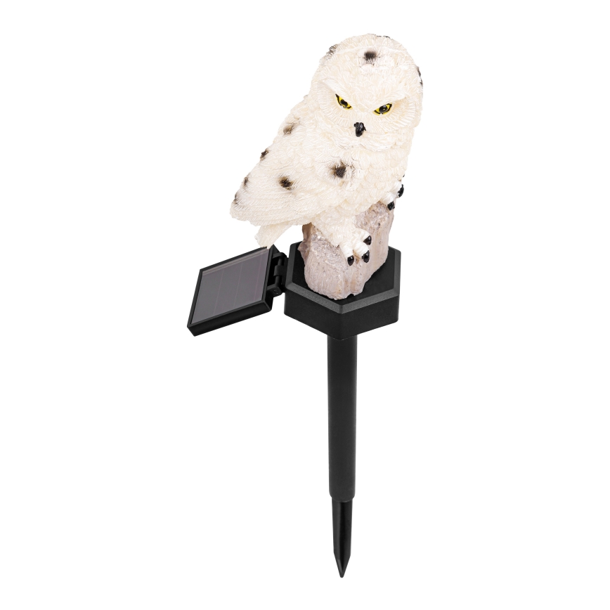 LED napelemes dekorációs lámpa szenzorral, 6xLED/1,2V, 3000K (meleg fehér), 40 cm, 600 mAh, IP44 — bagoly