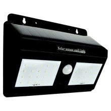 LED Napelemes érzékelős fali lámpa LED/1,2W/3,7V 6500K IP65