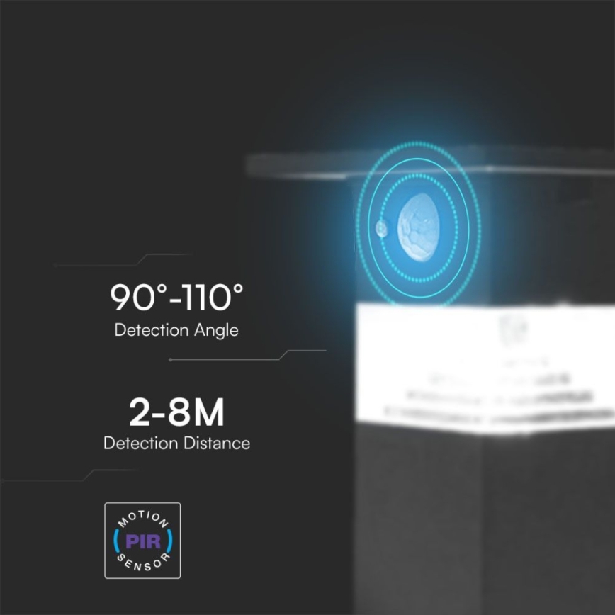 LED Napelemes érzékelős fali lámpa LED/2,5W/3,7V IP54 3000K 2200 mAh