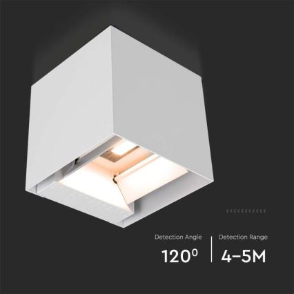 LED Napelemes érzékelős fali lámpa LED/3W/3,7V IP65 4000K 2600 mAh fehér