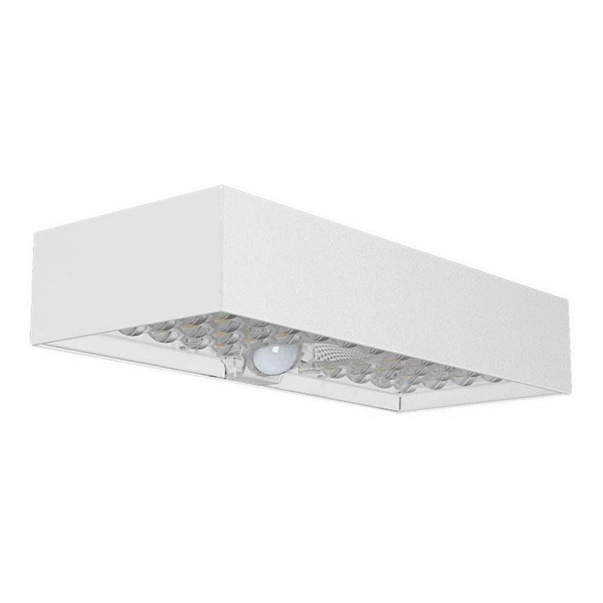 LED Napelemes érzékelős fali lámpa LED/6W/3,7V IP65 4000K 3000 mAh fehér
