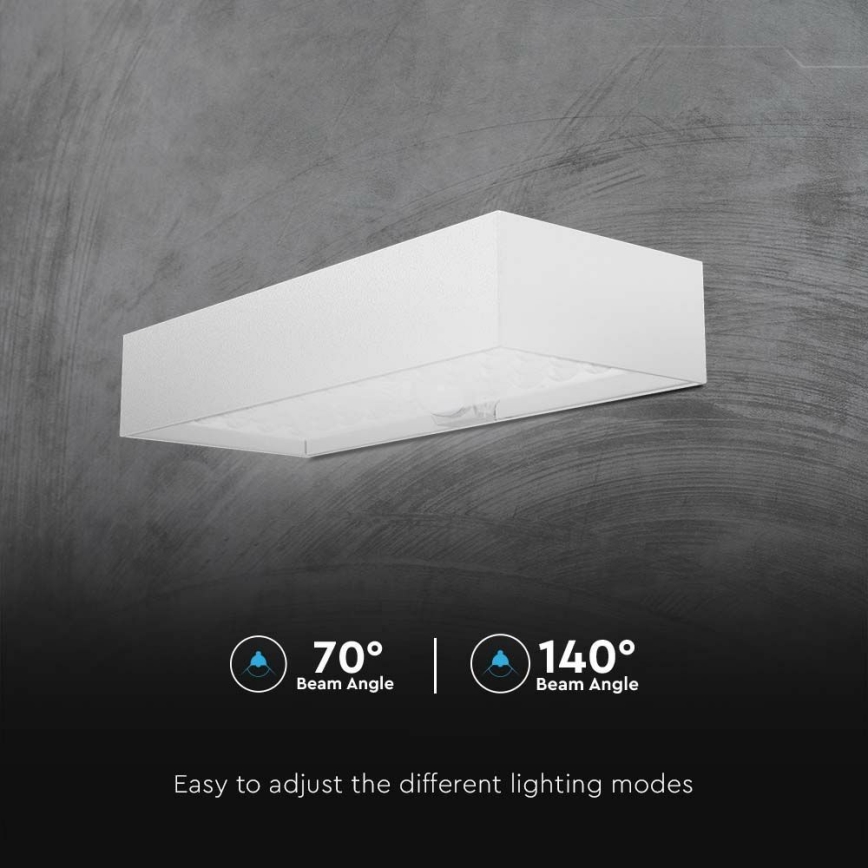 LED Napelemes érzékelős fali lámpa LED/6W/3,7V IP65 4000K 3000 mAh fehér