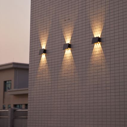 LED Napelemes fali lámpa ALF LED/4W/1300 mAh 3000K IP54 fekete