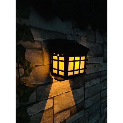 LED napelemes fali lámpa alkonykapcsolóval LED/1,2V 600 mAh IP44