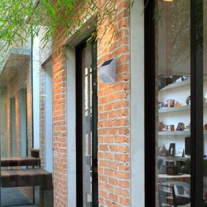 LED napelemes fali lámpa érzékelővel LED/3W/3,7V 3000/4000K 1200 mAh IP54 fehér