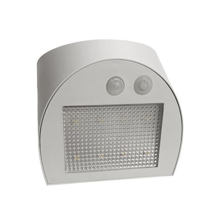 LED napelemes fali lámpa érzékelővel LED/3W/3,7V 3000/4000K 1200 mAh IP54 fehér