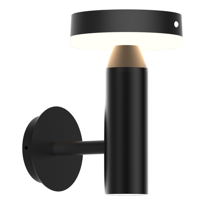 LED napelemes fali lámpa érzékelővel GWINEA LED/4,5W/3,7V 2000 mAh IP44 fekete