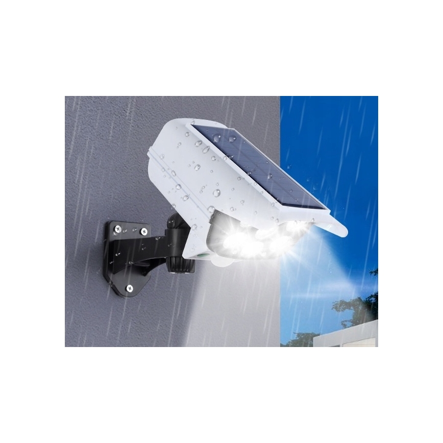 LED napelemes biztonsági kamera makett érzékelővel KAMERA LED/1W/3,7V 1200 mAh IP44 + távirányító