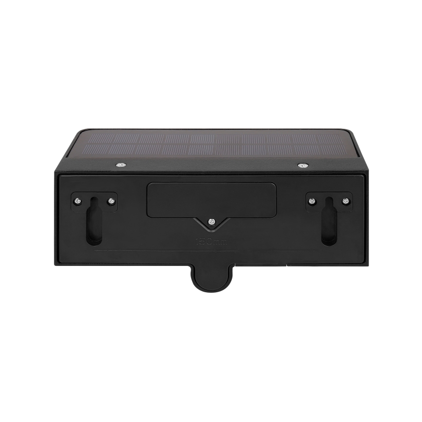 LED napelemes fali lámpa mozgás- és alkonyatérzékelővel LED/3W/3,7V IP54 1500 mAh fekete