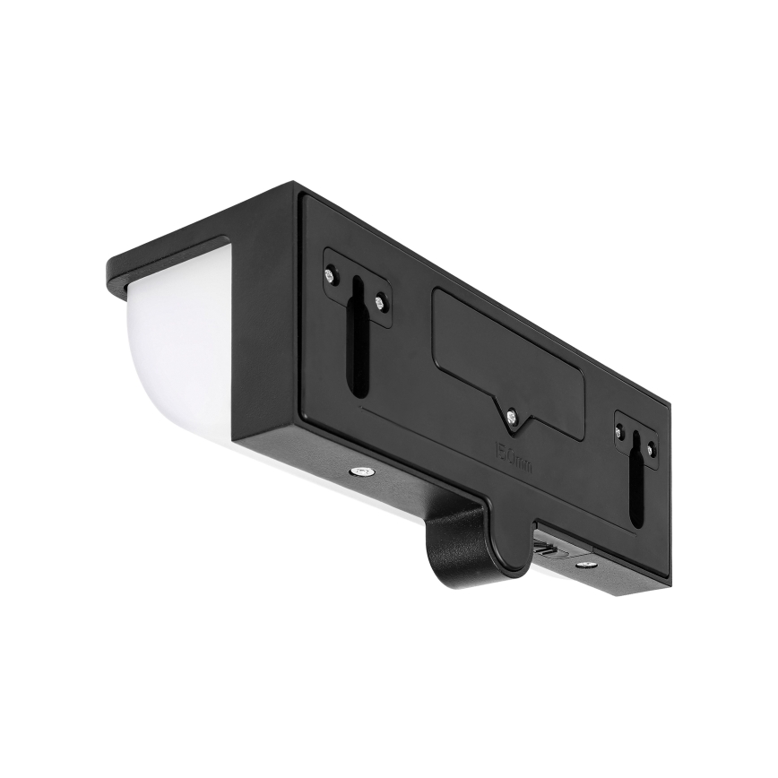 LED napelemes fali lámpa mozgás- és alkonyatérzékelővel LED/3W/3,7V IP54 1500 mAh fekete