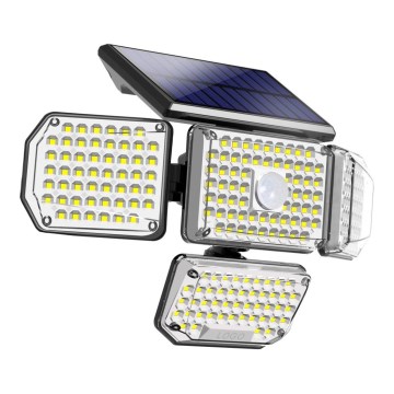 LED napelemes fali lámpa érzékelővel LED/5W/5,5V 3000K/6500K IP44 1200 mAh