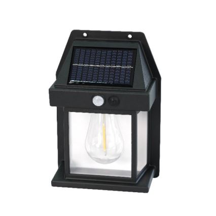 LED napelemes fali lámpa érzékelővel OMVIA LED/3,7V 3000K IP44 1200 mAh