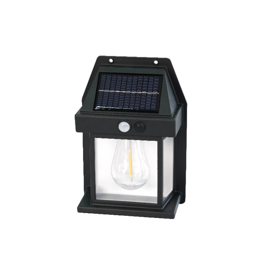 LED napelemes fali lámpa érzékelővel OMVIA LED/3,7V 3000K IP44 1200 mAh