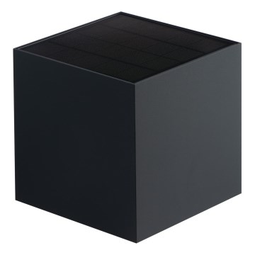 LED napelemes fali lámpa érzékelővel REKA LED/6W/3,7V 1800 mAh 3000/4000/6500K IP65 antracit