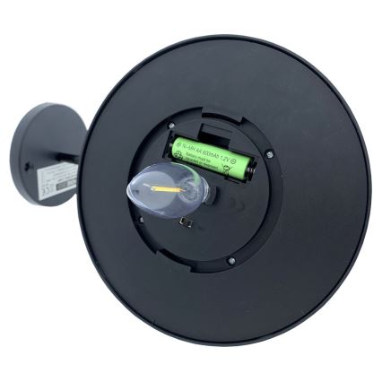 LED Napelemes fali lámpa LED/0,5W/1,2V 600 mAh IP44 fekete