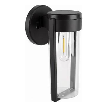 LED napelemes fali lámpa LED/1W/3,7V 500 mAh IP65 fekete