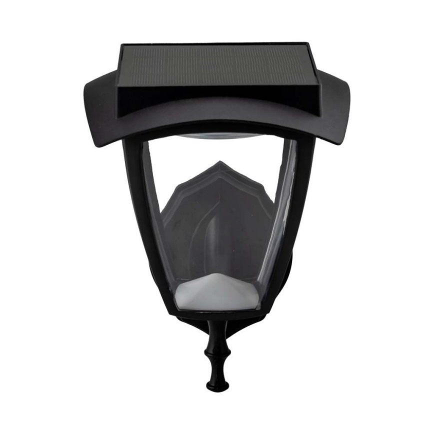 LED napelemes fali lámpa LED/2W/3,7V 3000/6000K IP65 2200 mAh fekete