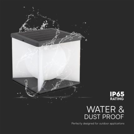 LED Dimmelhető napelemes fali lámpa LED/3W/3,7V IP65 3000K 2600 mAh + távirányítás