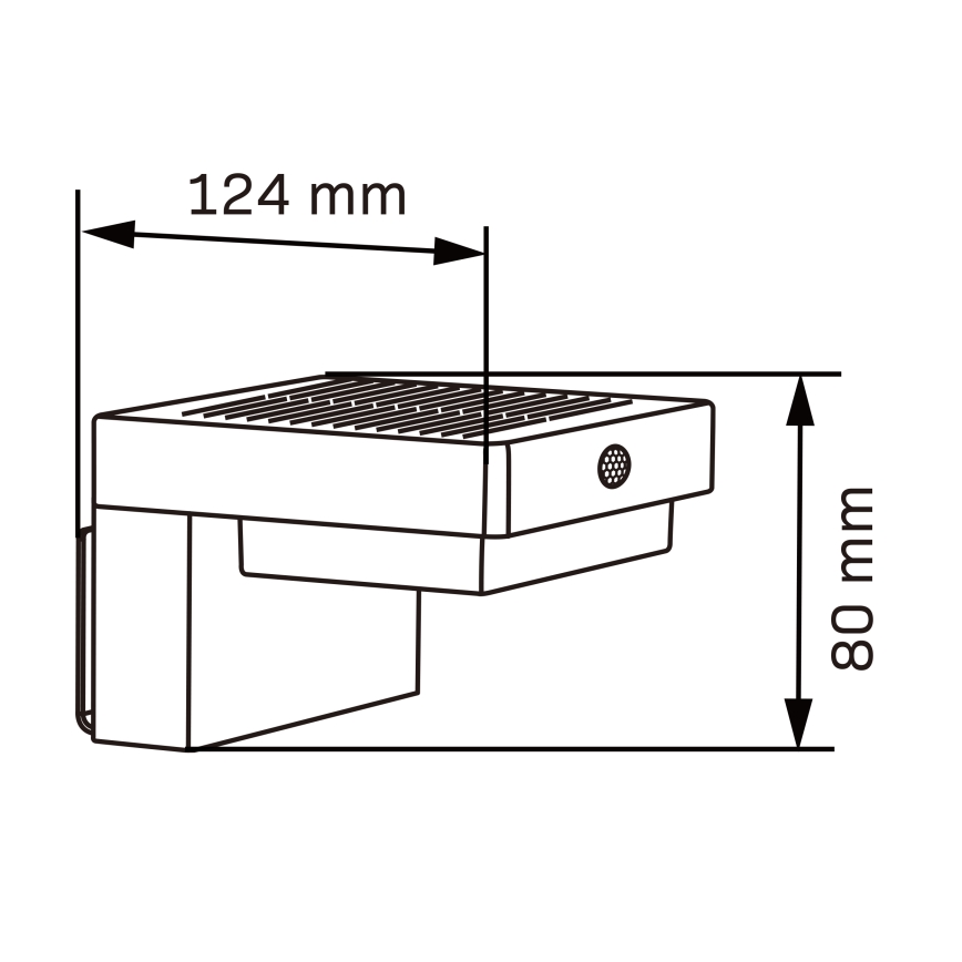 LED napelemes fali lámpa érzékelővel MALI LED/4,5W/3,7V 2000 mAh IP44 fekete