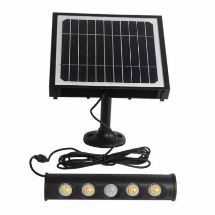 LED napelemes fali lámpa mozgás- és alkonyatérzékelővel LED/8W/3,7V 4000 mAh 4000K IP65