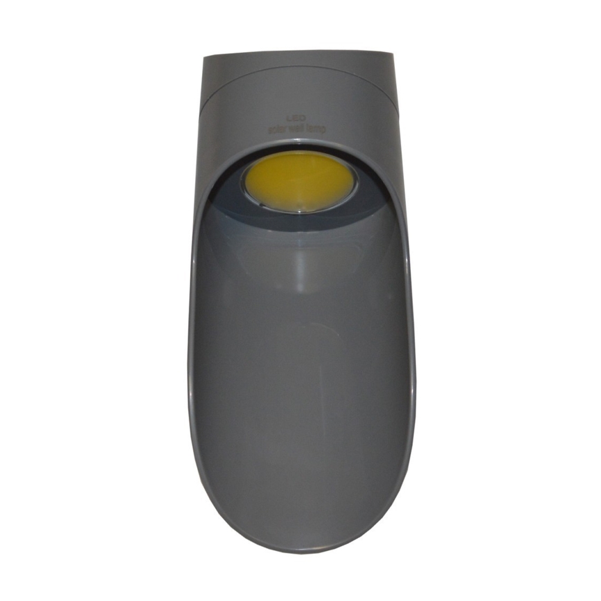 LED Napelemes fali lámpa PALESA LED/1W/3,7V IP65 1800 mAh szürke
