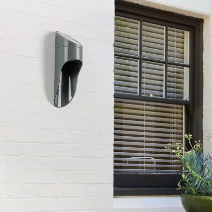 LED Napelemes fali lámpa PALESA LED/1W/3,7V IP65 1800 mAh szürke