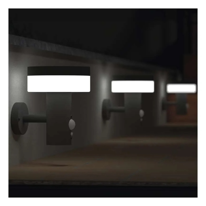 LED napelemes fali lámpa érzékelővel LED/2W/3,7V 1200 mAh IP44
