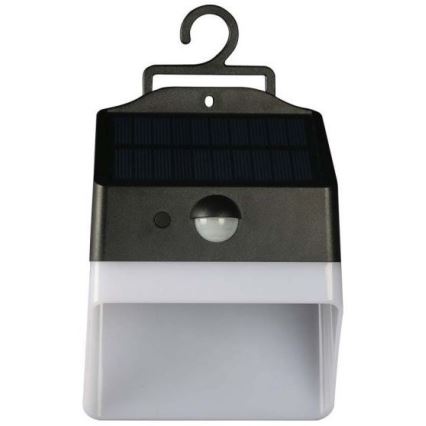 LED napelemes fali lámpa érzékelővel LED/2W/3,7V 4000K IP65 1200 mAh