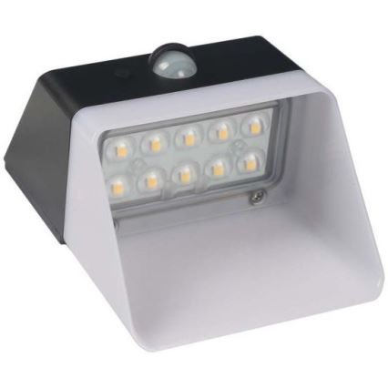 LED napelemes fali lámpa érzékelővel LED/2W/3,7V 4000K IP65 1200 mAh