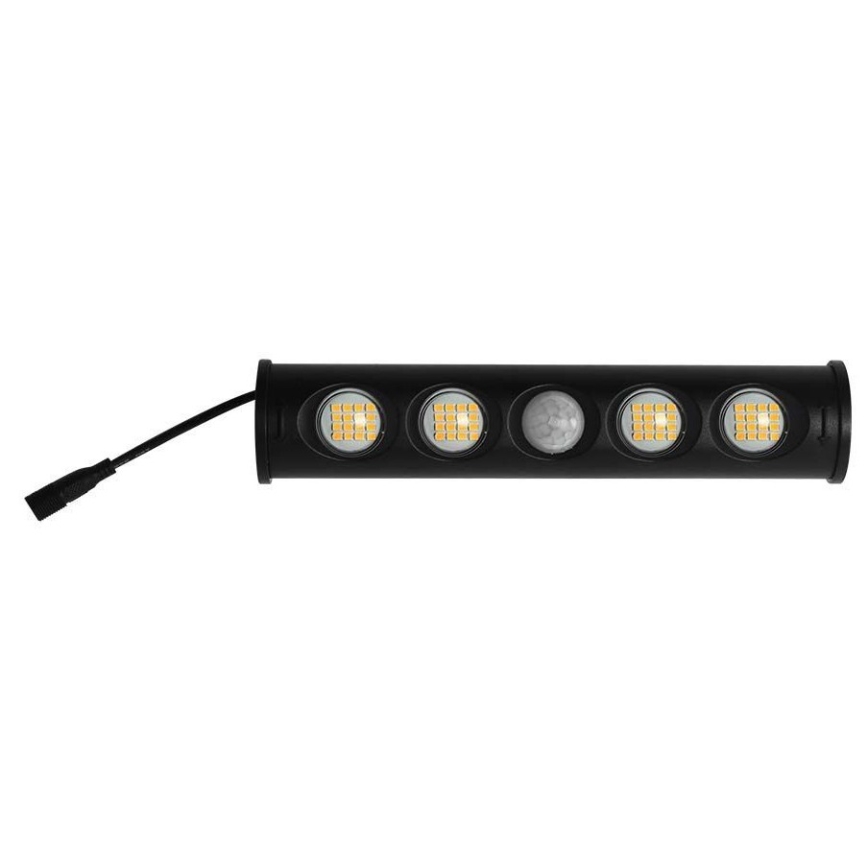 LED napelemes fali lámpa érzékelővel LED/8W/3,7V IP65 3000K 4000 mAh