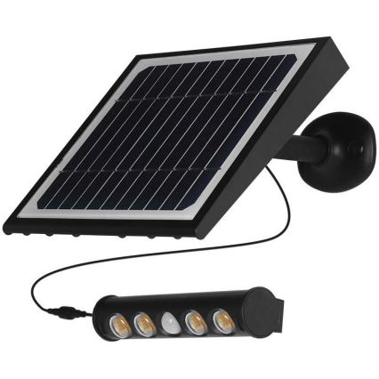 LED napelemes fali lámpa érzékelővel LED/8W/3,7V IP65 3000K 4000 mAh
