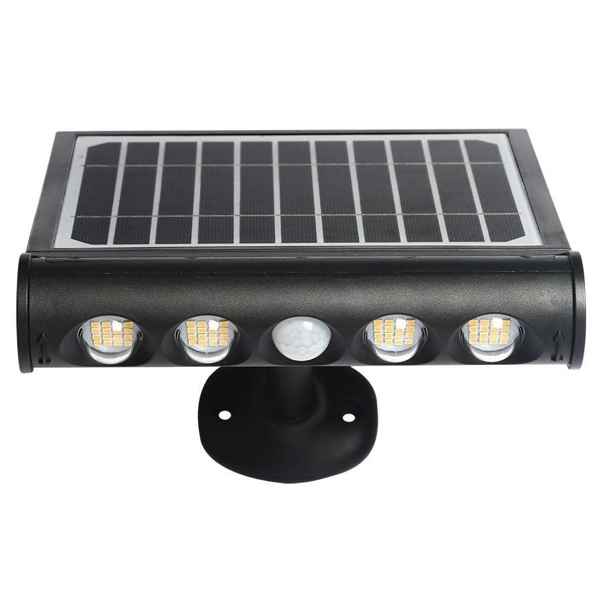 LED napelemes fali lámpa érzékelővel LED/8W/3,7V IP65 3000K 4000 mAh