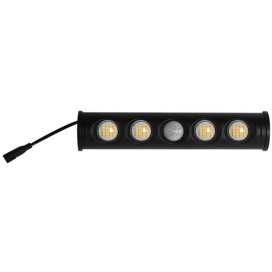 LED napelemes fali lámpa érzékelővel LED/8W/3,7V IP65 6000K 4000 mAh