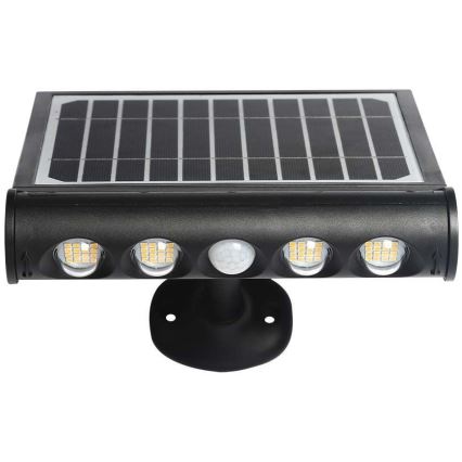 LED napelemes fali lámpa érzékelővel LED/8W/3,7V IP65 6000K 4000 mAh