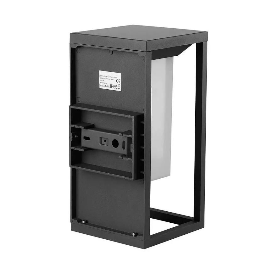 LED napelemes fali lámpa érzékelővel SAMSUNG CHIP LED/2W/3,7V IP65 2600 mAh